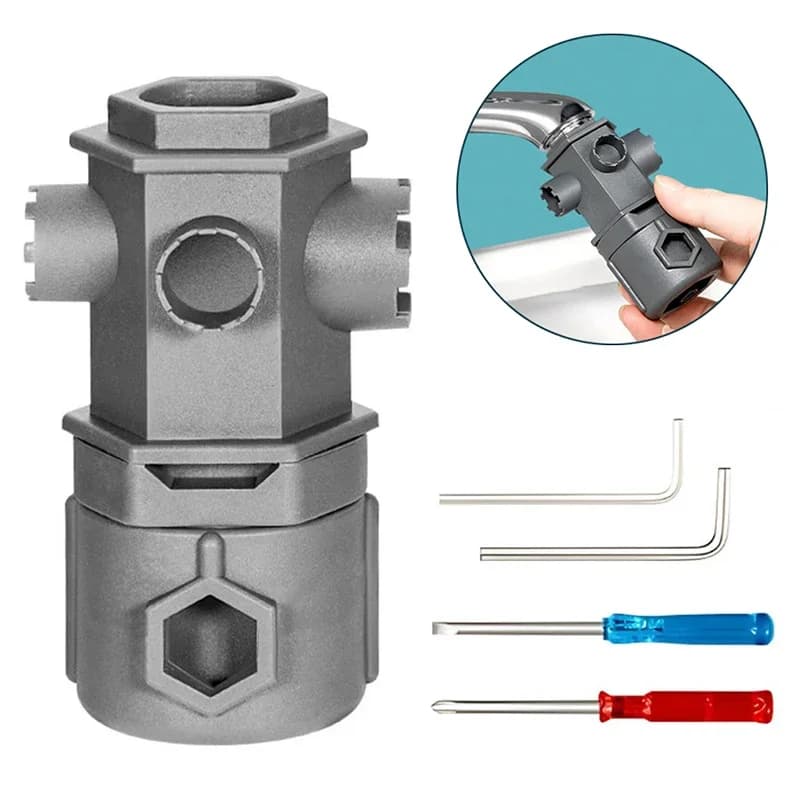 16 in 1 set di strumenti chiave per rubinetto cucina bagno multiuso tubo di manutenzione rubinetto smontare aeratore sostituire il nucleo della valvola