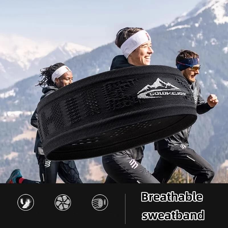 Breathable head band in elasticated mesh for men and women, light non-slip visor for racing and fitness, sports belt absorb-proof
