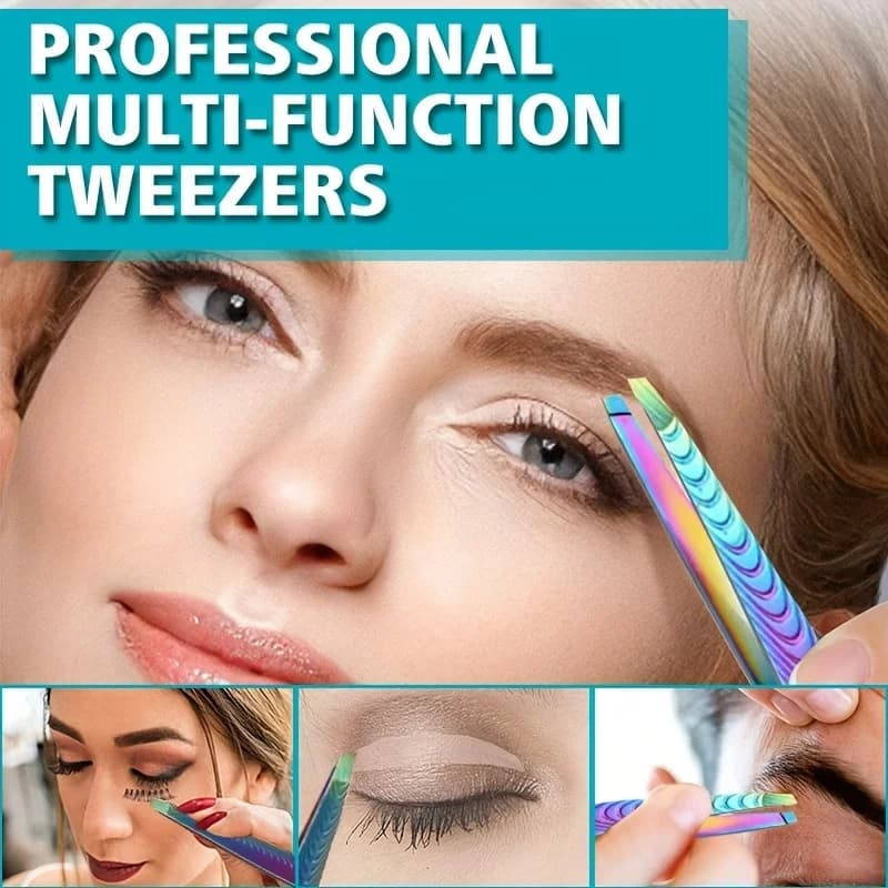 Eyebrow tweezers, professional tool for removing beard hair, eyelashes and eyebrows, for face makeup, for man or woman.
