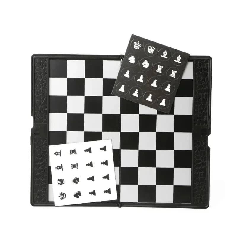 Set di portafogli per scacchi pieghevoli da viaggio magnetici Set di scacchi internazionali tascabili da viaggio portatili da 7,9 pollici