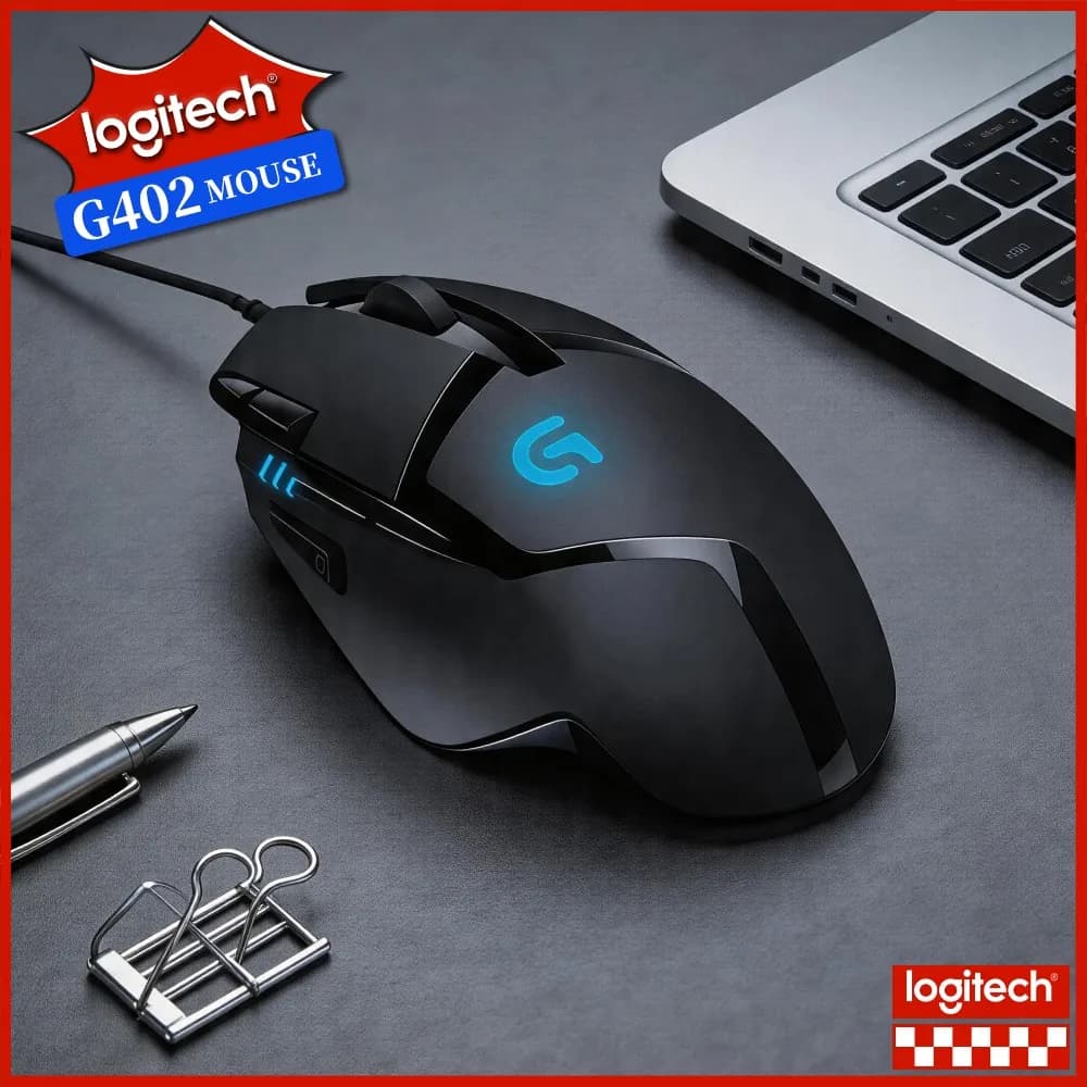 Logitech G402 Gaming Mouse Four Adjustable DPI Modes Anti‑Slip Texture For Desktop Work‑Gaming Combined Application Scenarios