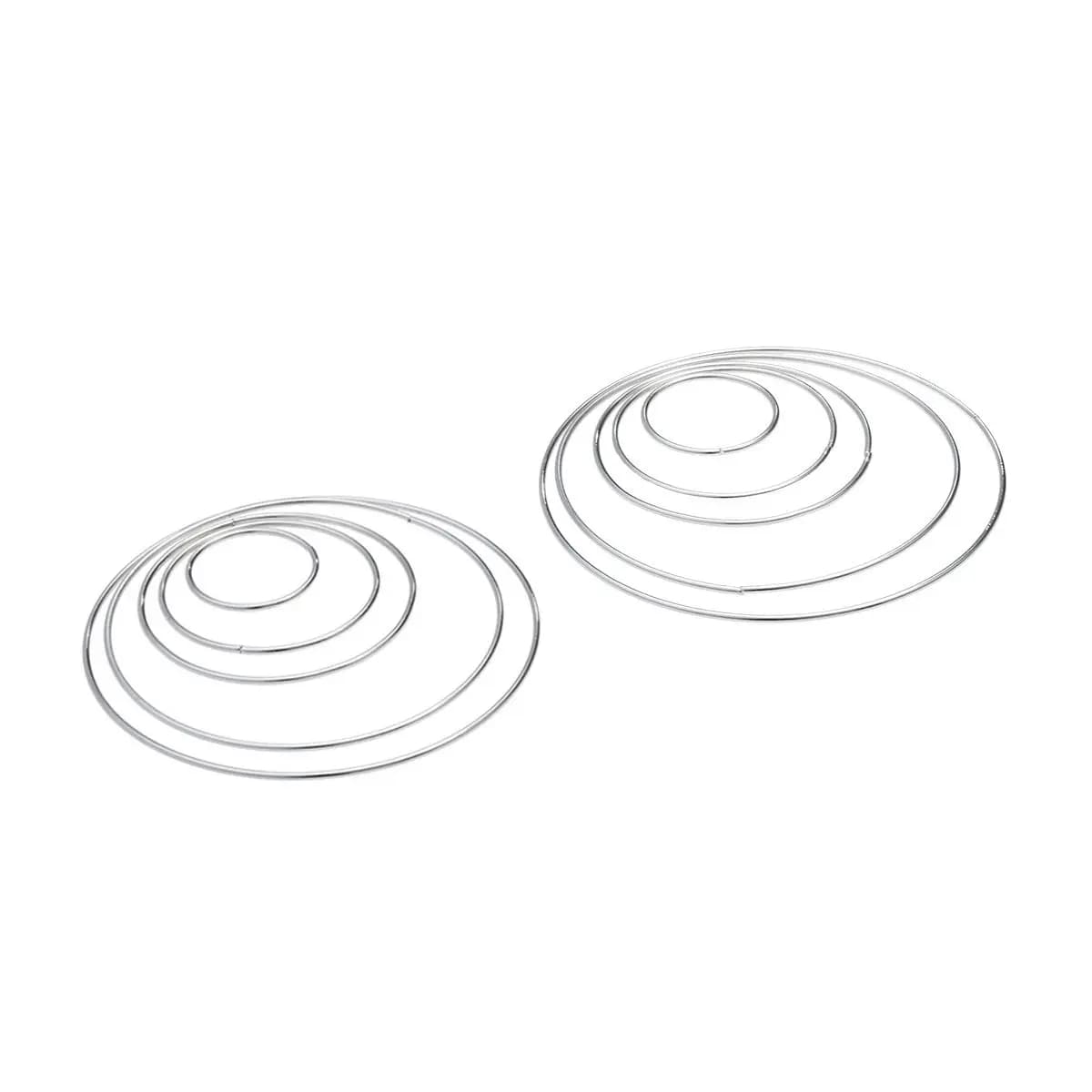 Set di 10 Anelli Metallici per Acchiappasogni da 35mm, 45mm, 50mm, 65mm, 80mm, 100mm, 120mm, 140mm, 160mm, 190mm, Anelli Fai-da-Te per Mandala e Decorazioni Murali