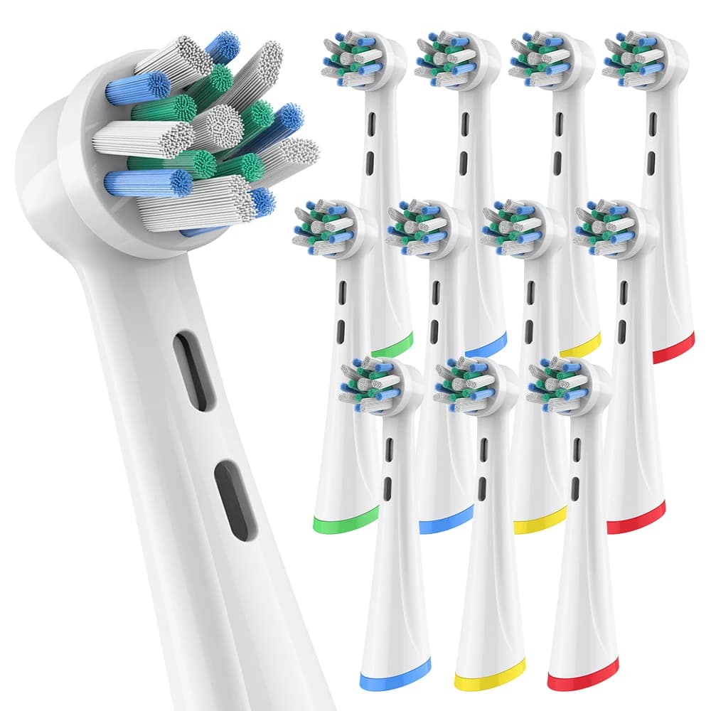 Testine di ricambio Cross Clean 4/8/12 compatibili con lo spazzolino elettrico Oral B iO 2 3 4 5 6 7 8 9 10, testina per spazzolino iO