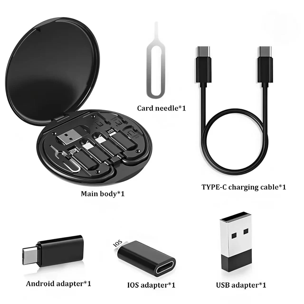 USB C-type C-type multi USB charging cable set 60 W USB C conversion set to lighting from USB A and C-type to Micro/Type C/Illumination