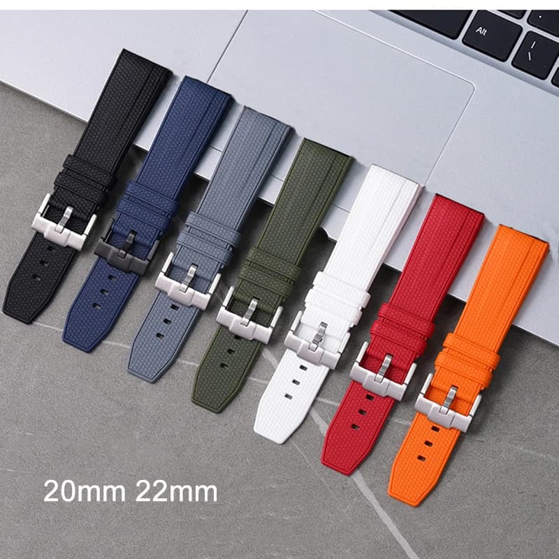 Liquid Silicone Watch Strap 20mm 22mm for Omega x Swatch MoonSwatch Quick Release Men Woven Universal Replace Band Bracelet
