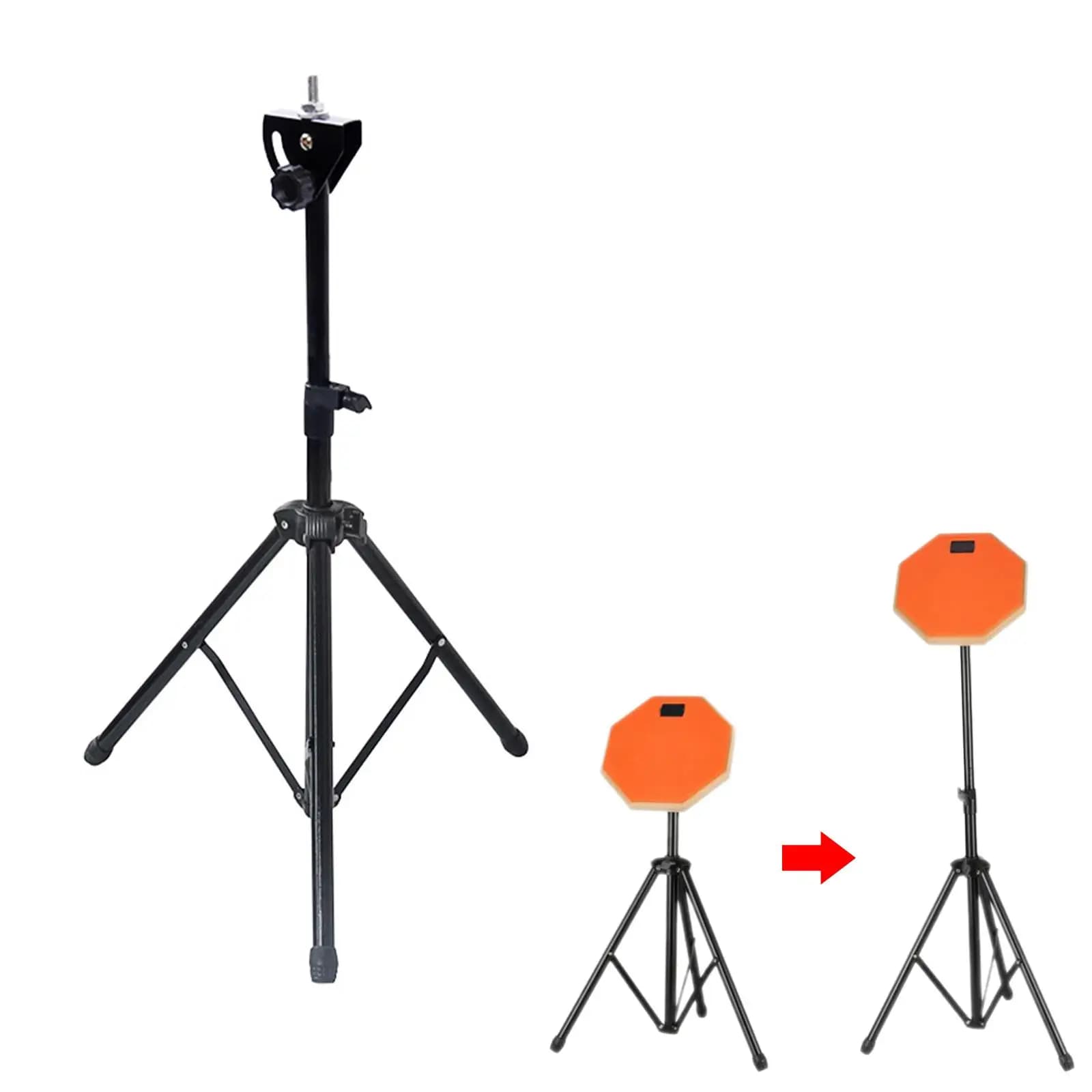 Supporto per tamburo silenzioso da 8 pollici Supporto per pad per pratica batteria adatto per staffa per tamburo silenziosa per pad per tamburo su un solo lato da 8 pollici
