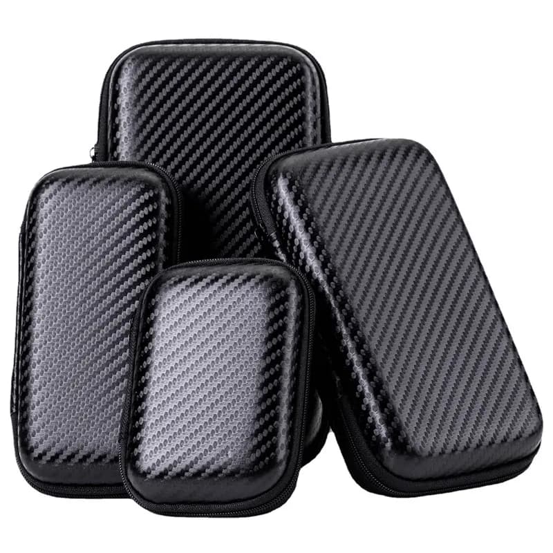 1/2 pezzi custodia portatile in Eva custodia con cerniera borsa per disco rigido mobile custodia per cavo dati disco U custodia per caricabatterie per telefono cellulare