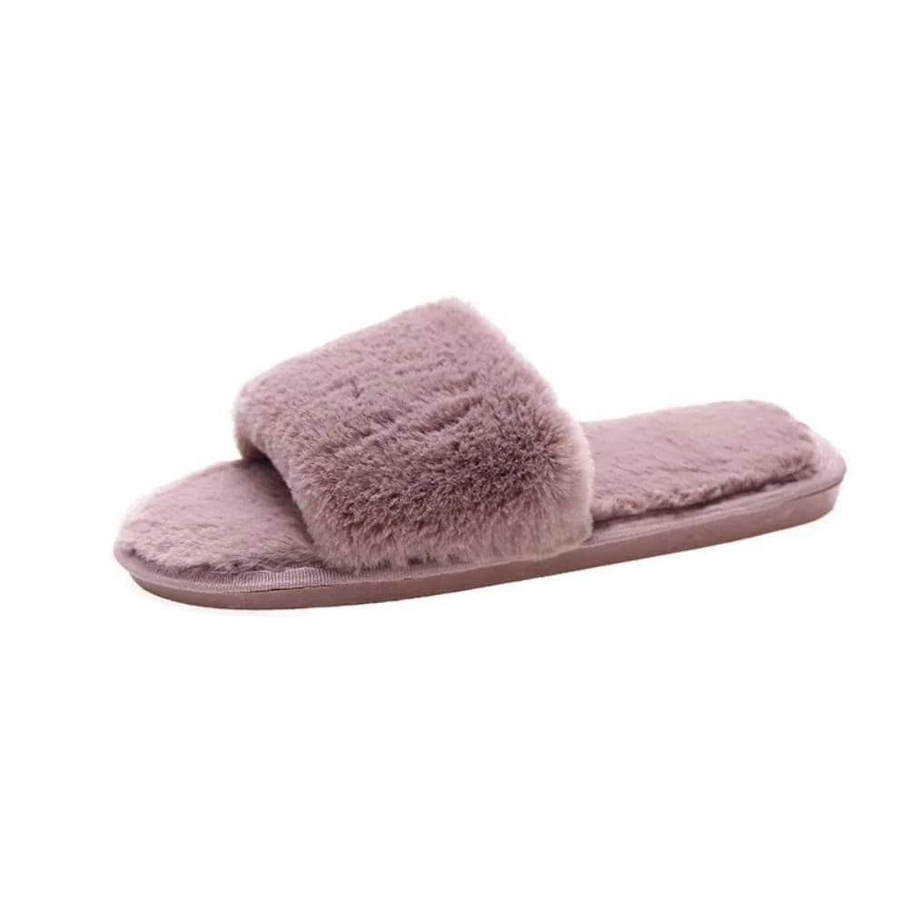 Pantofole invernali in peluche antiscivolo casual Scarpe da pavimento pelose Pantofole calde Donna Homewear Pantofole in pelliccia sintetica moda Autunno Inverno