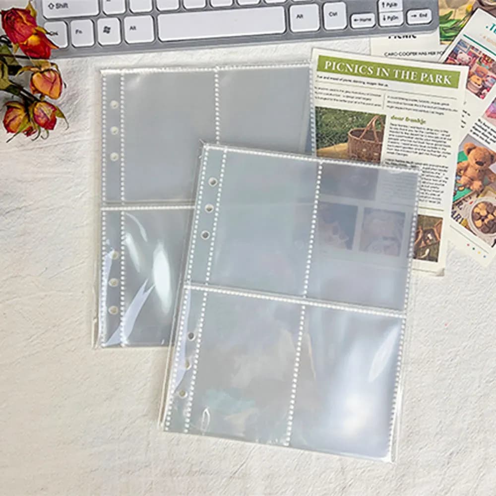 A5 Clear Album Binder porta carte fotografiche Storage Collesction Sheet Book & Photo Organizer Journal Diary Planner cancelleria scolastica