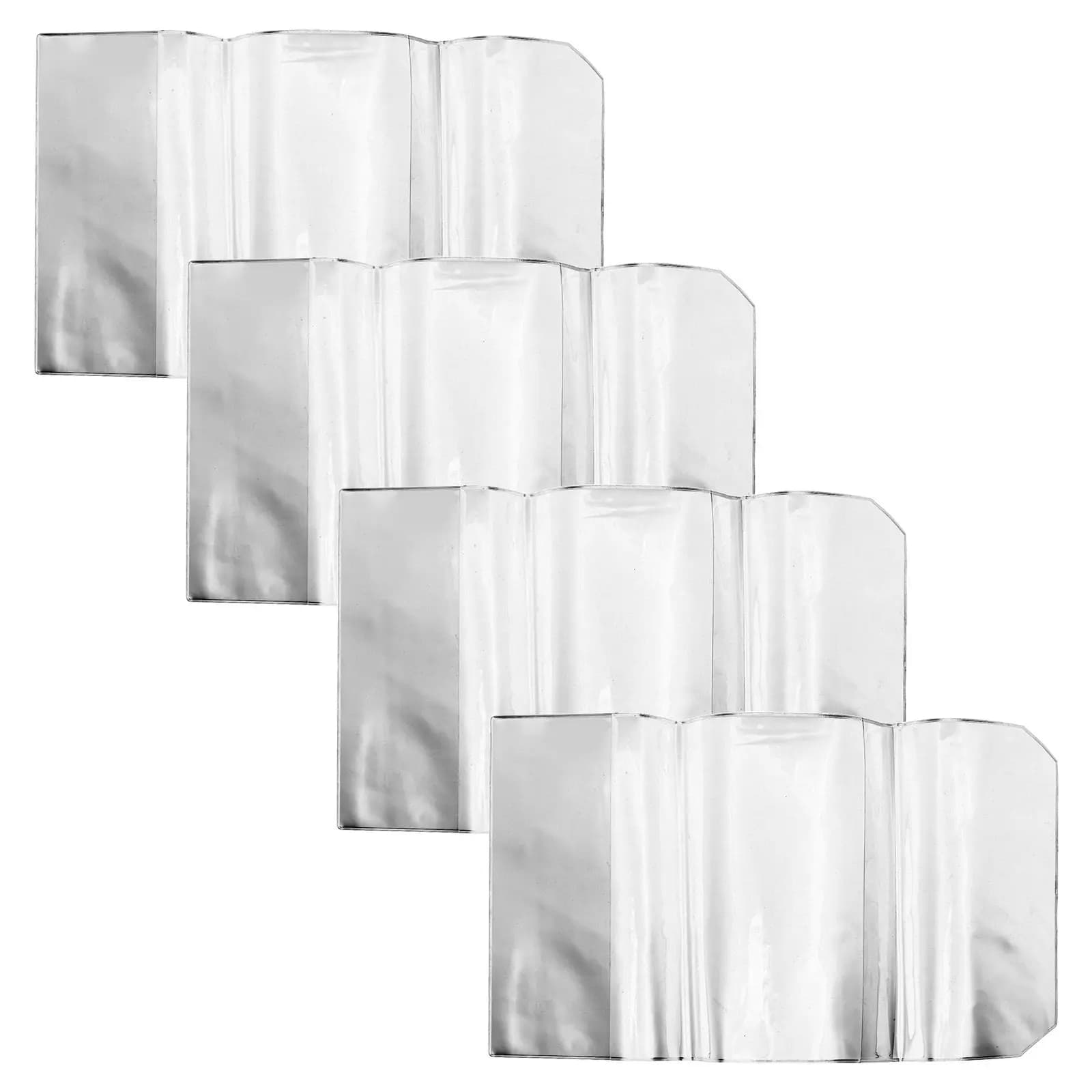 4 Pezzi Copertine Protettive Trasparenti in PVC Impermeabili per Quaderni, Agende, Scrapbook, Scuola e Ufficio