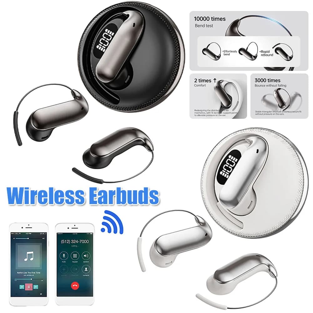 Bluetooth 6.0 X56 with AI Translation, Battery LED Display, Star Design, Sports Headphones for Travel