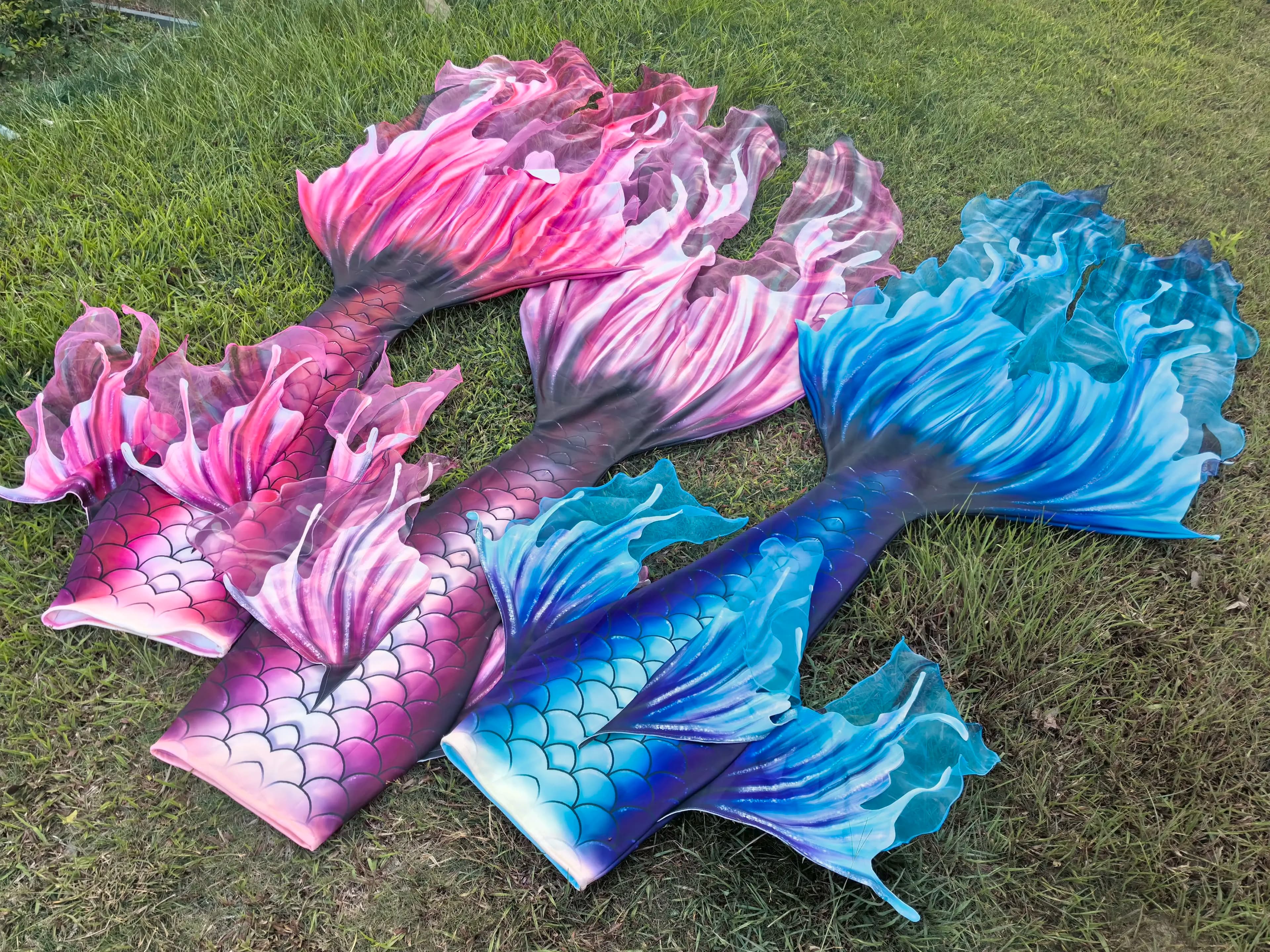 YUNER Costume da bagno a coda grande a sirena personalizzato fatto a mano Oceanarium Tiro da stiro e coda di sirena in filato