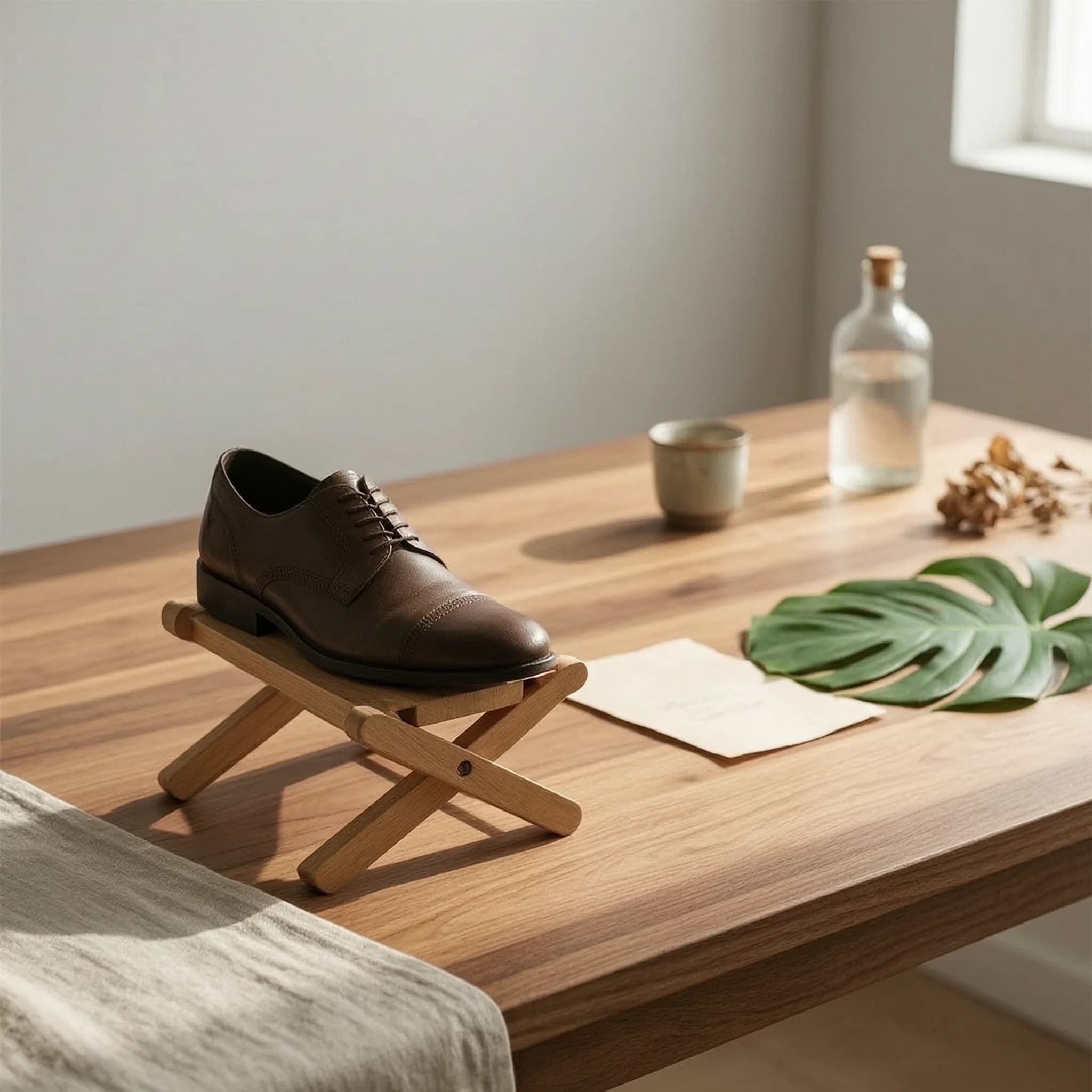 Adjustable Guitar Footrest Sturdy Wood Build Folding Guitar Footstool Adjustable Foot Stool Stable Use Music Accessory for Home