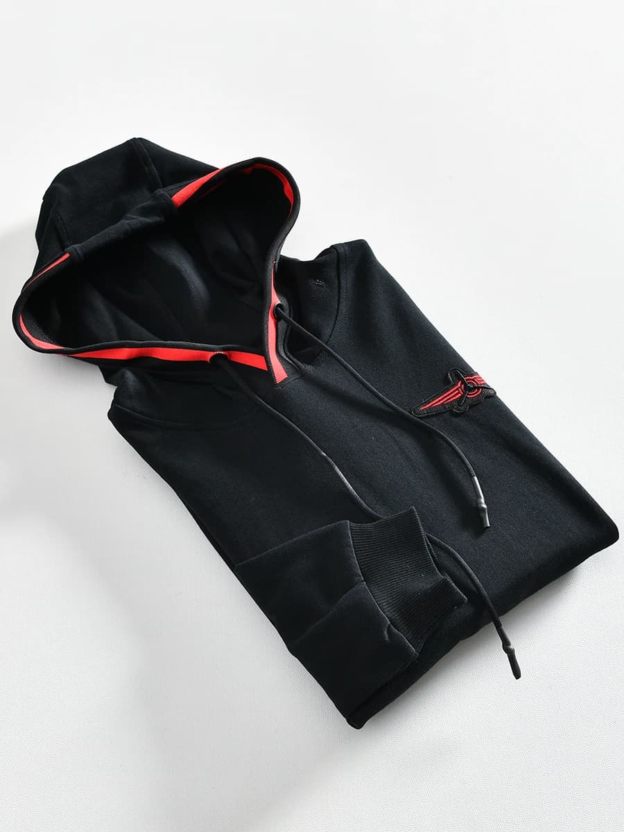 Comfortable Men's Hoodie Skin-friendly Color Block Cotton Blend Fabric Fashion Urban Style Spring Autumn Season Casual Wear