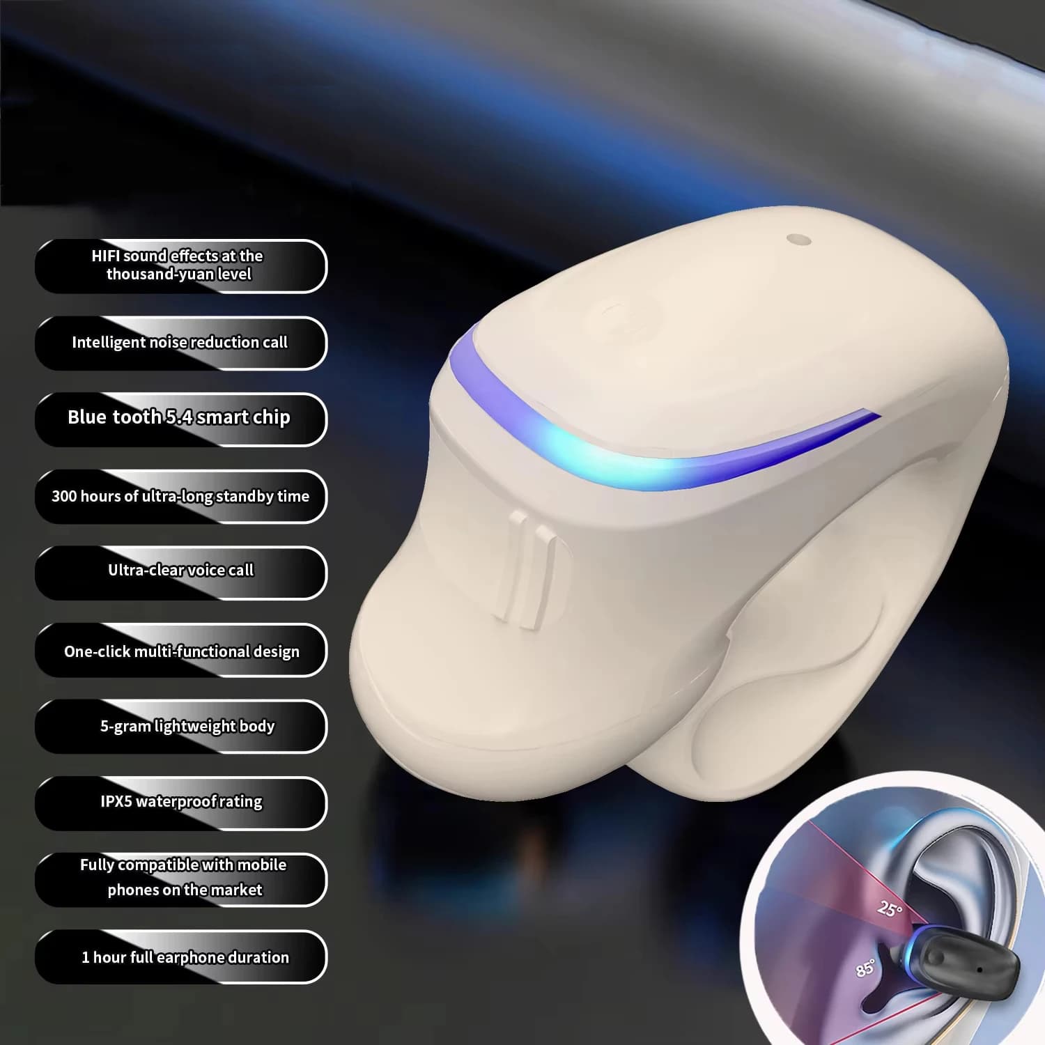 Long Time Wear Ultra Long Battery Life Wireless Bluetooth Earphones Sport Headphone For iPhone For Huawei For OPPO Sport Earbuds