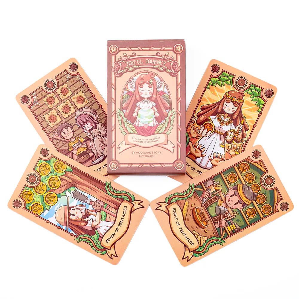 10.3X6cm Joyful Journey Tarot Deck Versione completa in inglese Oracles Deck per giochi da tavolo per ragazze