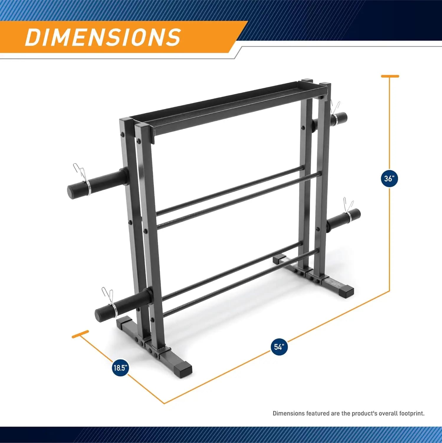 Rack organizer for storing weights for handlebars, kettlebells, weight plates