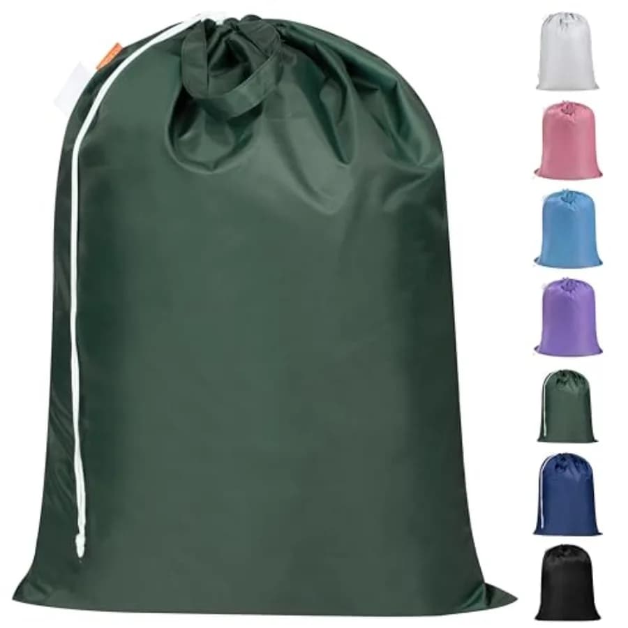 Extra Heavy-Duty Laundry Bag with Handles,,28x36" Extra Large, Machine Washable, Reinforced Handles, Drawstring Closure, Name I