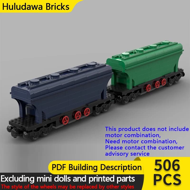 City Car Model MOC Building Bricks Railway Hopper Freight Car Modular Technology Children Holiday Gifts Assemble Toys Suit