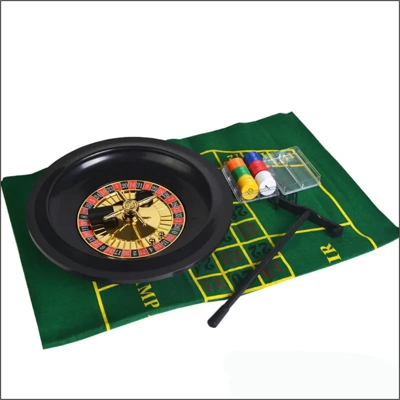 Giochi per giradischi in plastica con ruota Set russo da 10 pollici Party Divertente casinò Roulette Strumento fiches da poker Giochi da tavolo di intrattenimento