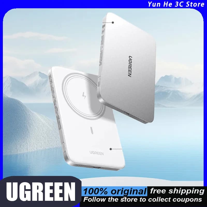 Power Bank Magnetico UGREEN Ultra-Sottile e Leggero 5000mAh/10000mAh Ricarica Rapida 20W Certificato 3C Compatibile con iPhone
