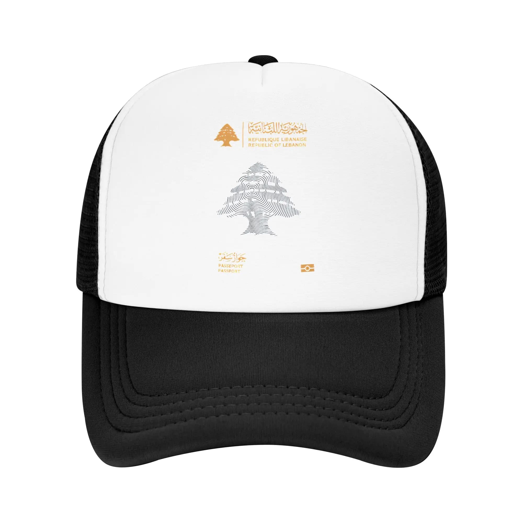 Lebanon Passport Sun Hats Trendy Unisex Men Mesh Trucker Hat Sun-Proof Design Outdoor Sport Baseball Cap Birthday Present