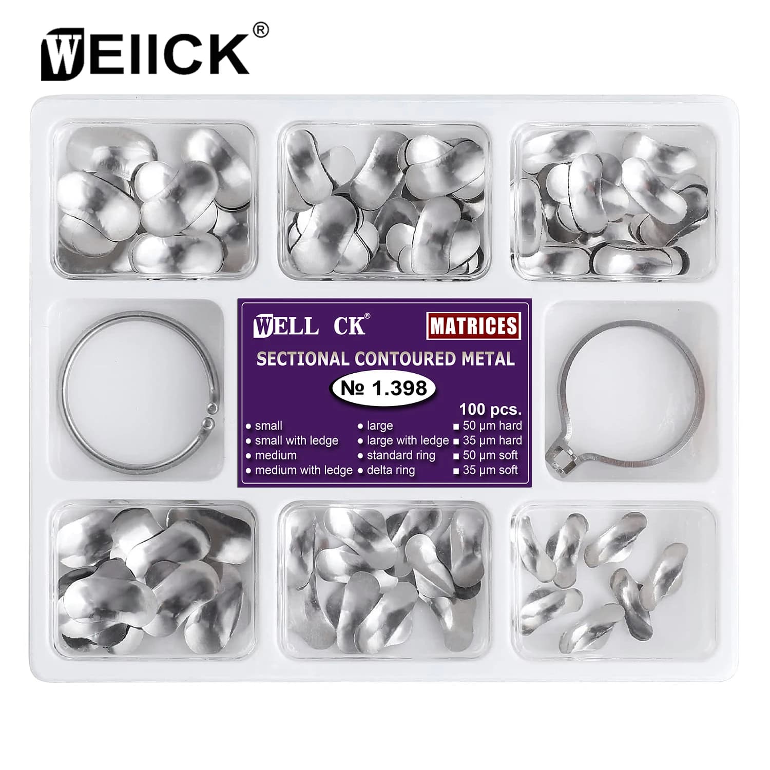 Well CK Dental Matrix Metal Matrix Secular Matrix Dental Matrix Rings Complete replacement of teeth Dentsit Oral Hygiene