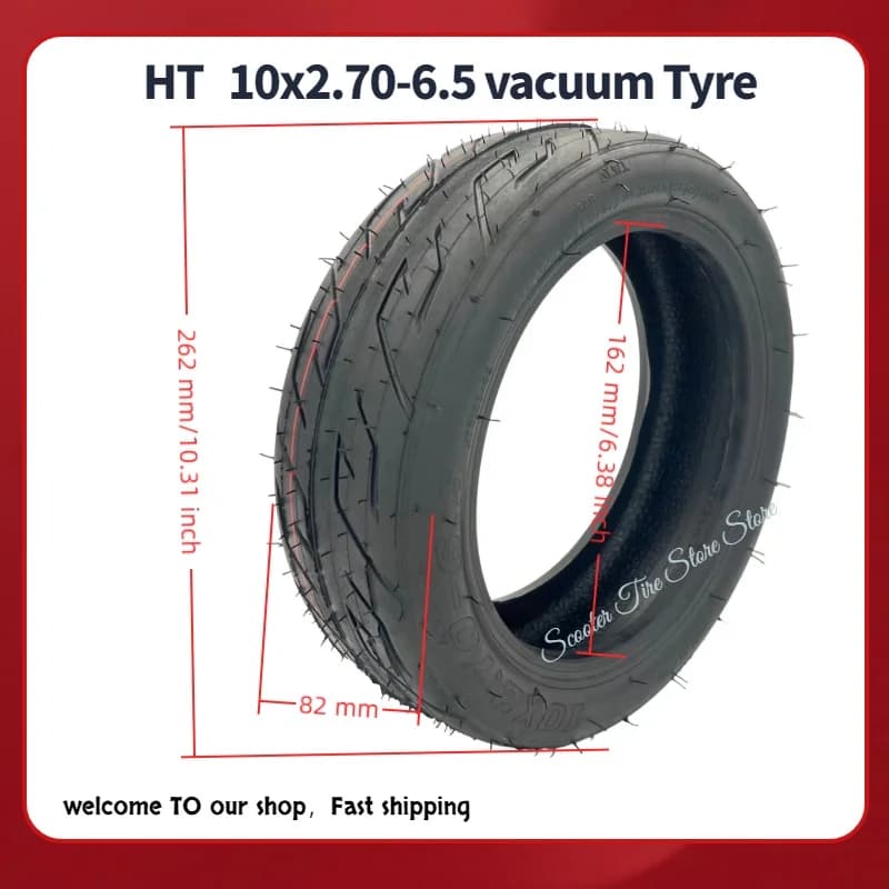 Pneumatico tubeless da 10 pollici 10x2.70-6.5 Pneumatico sottovuoto per scooter elettrico Speedway 5 DT 3 Parte ruota di ricambio - Costruzione leggera