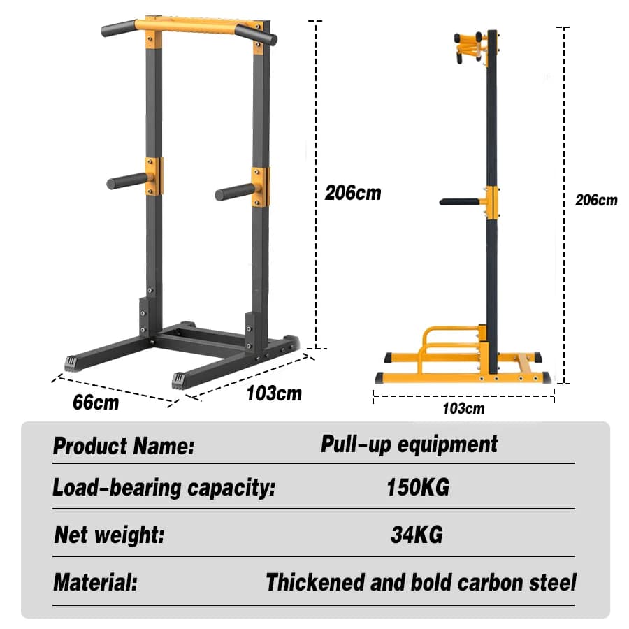 Multifunctional Portable Horizontal Bar for Indoor Training, Fitness Equipment for Tractions and Pull-Up