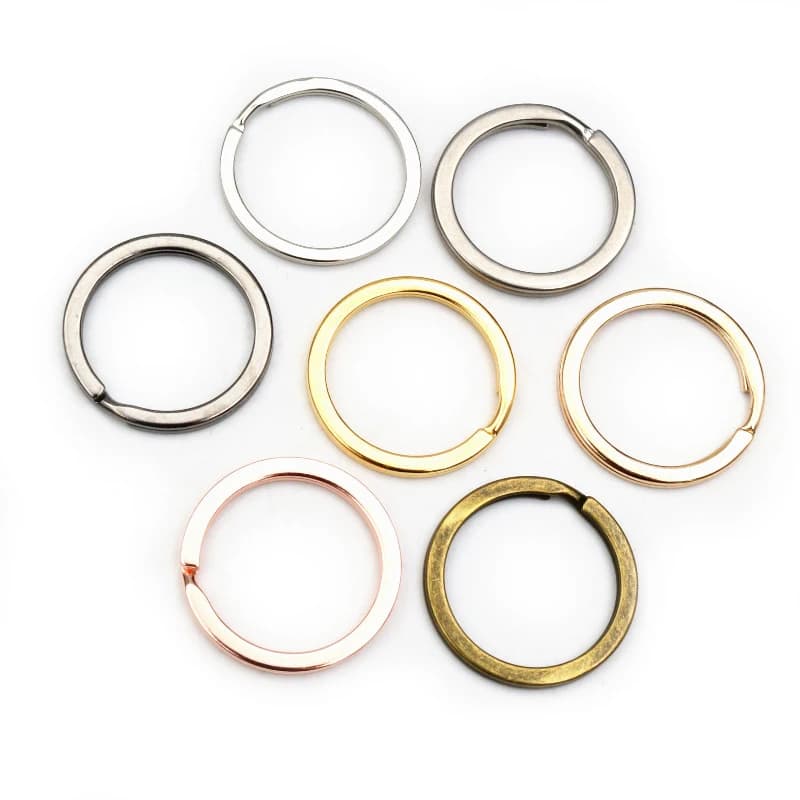 20 pz 25 28 30mm oro argento placcato portachiavi Llaveros chiusura risultati portachiavi anello diviso placcato portachiavi per la creazione di gioielli