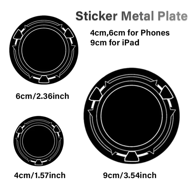 4/6/9cm Metal Plate Ring For Magsafe Magnetic Car IPad Holder Radiator Iron Sheet Sticker For IPad / Tablet PC