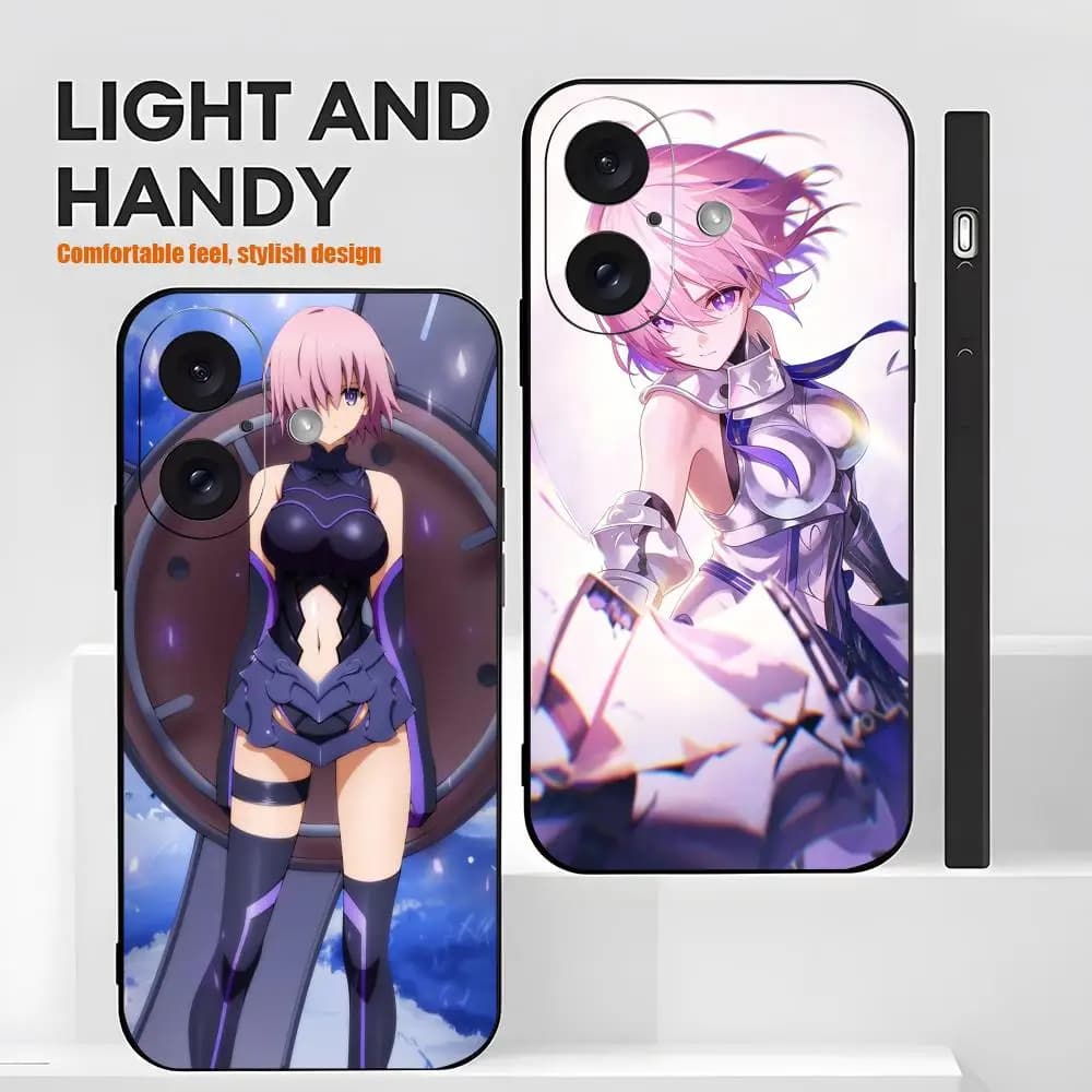 Hot Fate Mash Kyrielight Phone Case For iPhone 17 16 15 14 13 12 X XR XS 8 Plus Mini Pro Max Soft black Shockproof Cover
