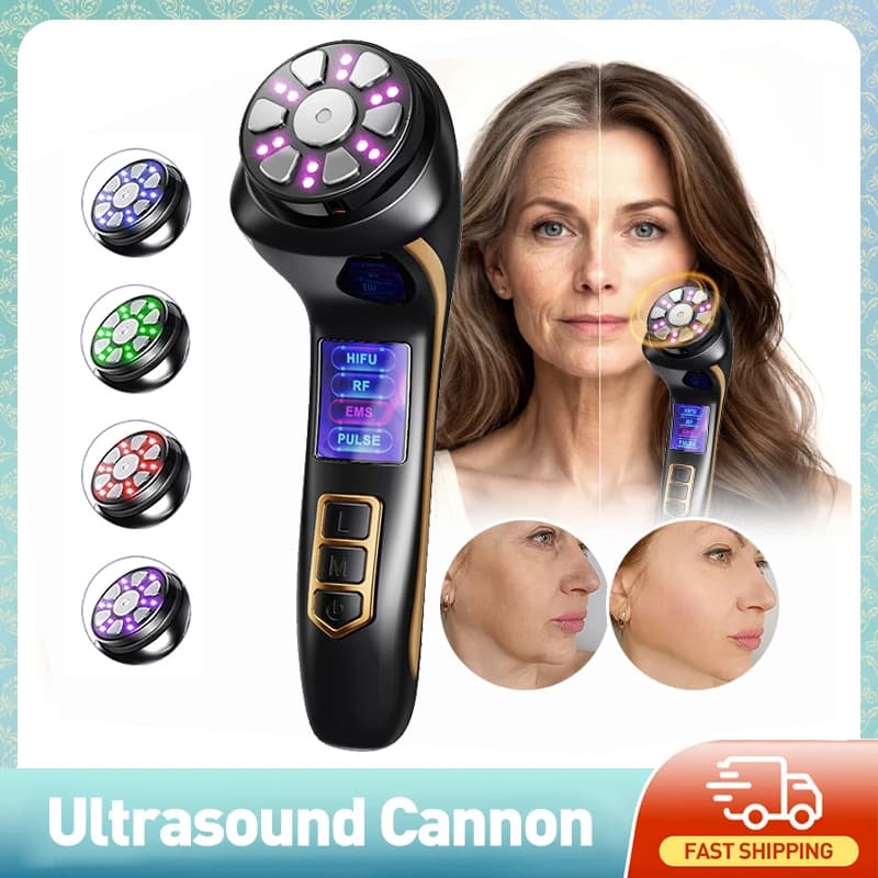 MINI HIFU 3 Radio Frequency Facial Beauty Treatment, EMS Beauty Tool for Rejuvenation, Lifting and Skin Shaving