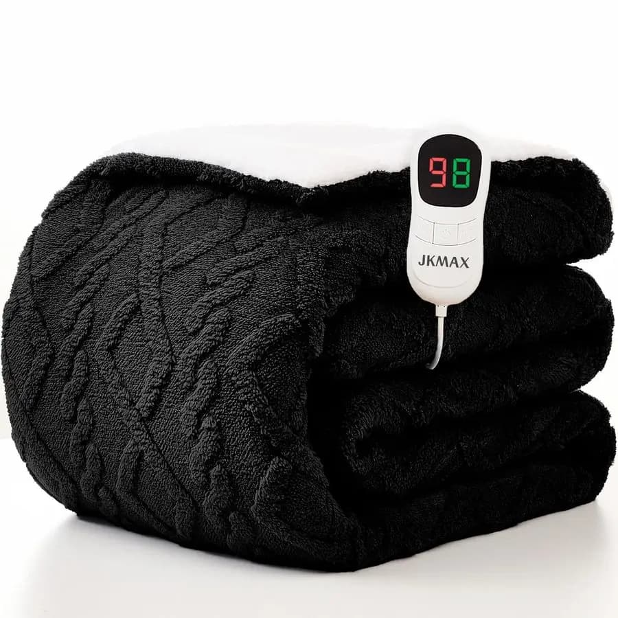 Coperta Elettrica Full Size 72x84 con 10 Livelli di Riscaldamento e 5 Impostazioni di Tempo, Protezione dal Surriscaldamento, Scaldino Invernale