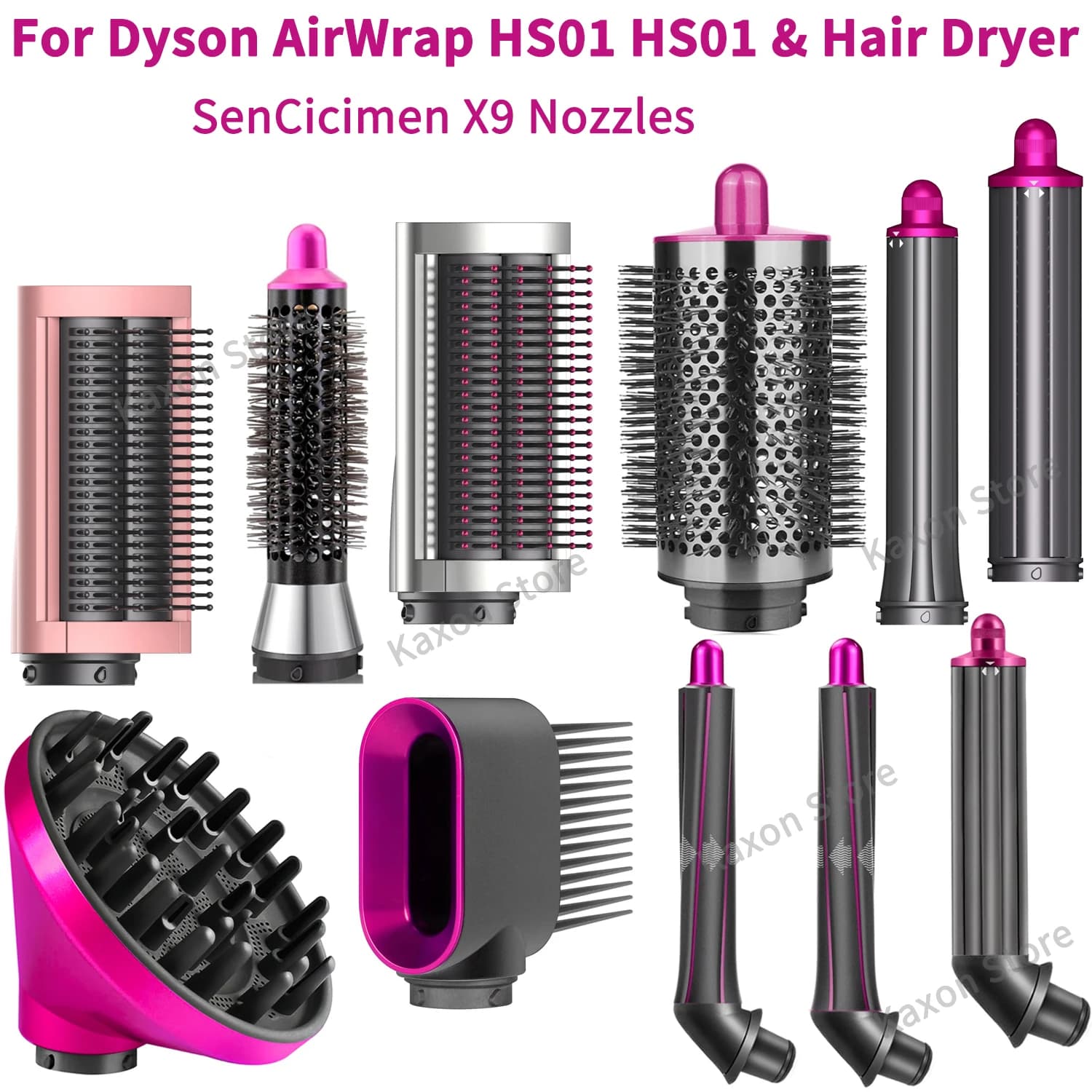 For Dyson Airwrap HS01/05 Hairstyle Nozzle Brush Dyson 30/40mm AutoCurling 360 ° Rotating nozzle