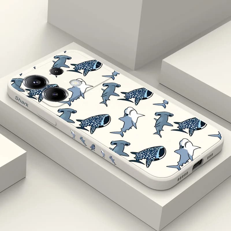Spot Shark Cassa Del Telefono Per Xiaomi Poco F8 F7 X7 X6 F6 M6 M5 M5S F5 X5 F4 X4 M4 F3 M3 X3 Pro 4G 5G GT Copertura In Silicone
