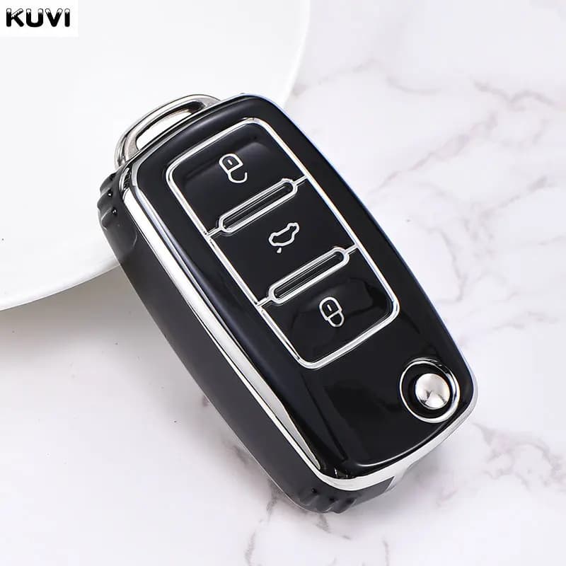 HOT TPU Chiave A Distanza Dell'automobile Della Copertura Della Cassa Per Volkswagen VW Polo Golf Passat Tiguan Beetle Caddy T5 Up Eos Skoda Octavia Seat Leon Altea