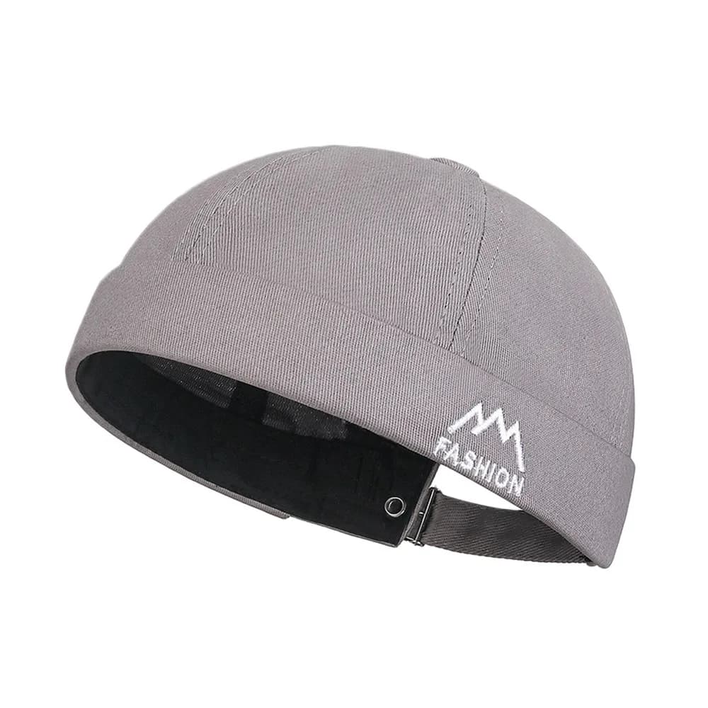 Fashion Hip Hop Beanie Street Hat Letter Embroidery Adjustable Skullcap Solid Color Cotton Brimless Docker Cap for Men Women