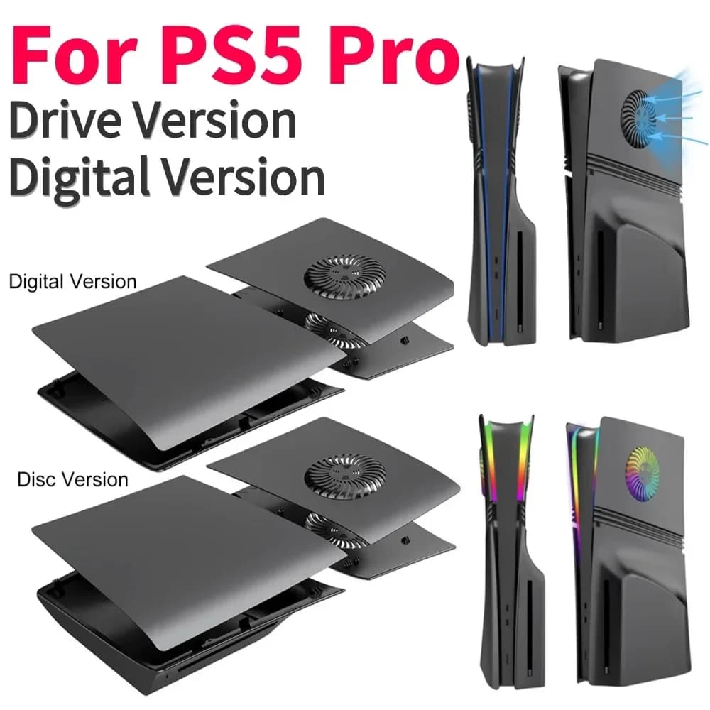 Copertura per console con piastra frontale Guscio rigido in ABS Piastre di copertura antigraffio Custodia protettiva per console PS5 Pro Disc/edizione digitale