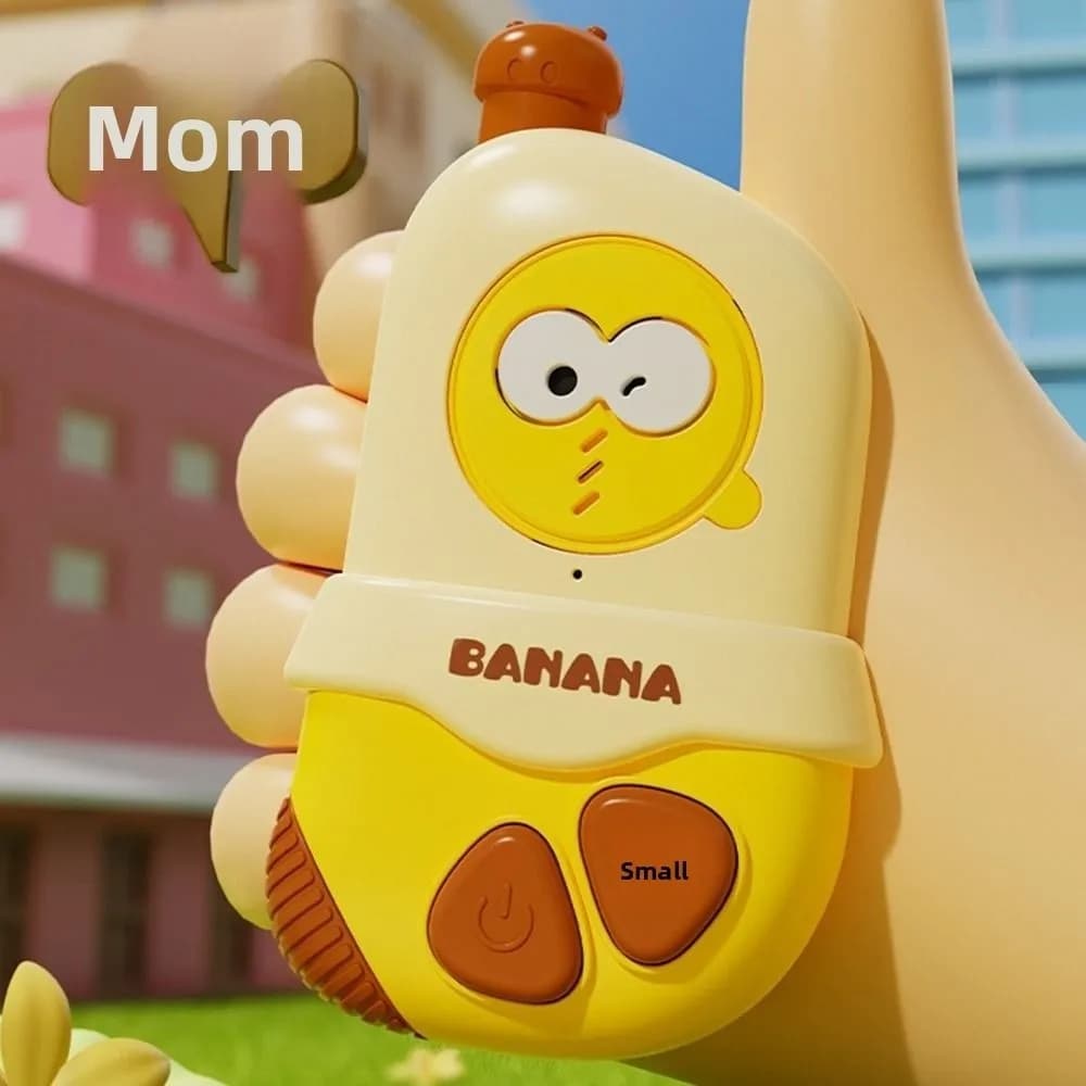 2 pezzi banana walkie talkie car styling cartoon mini walkie talkie portatile creativo nessuna radiazione radio a lunga distanza telefono