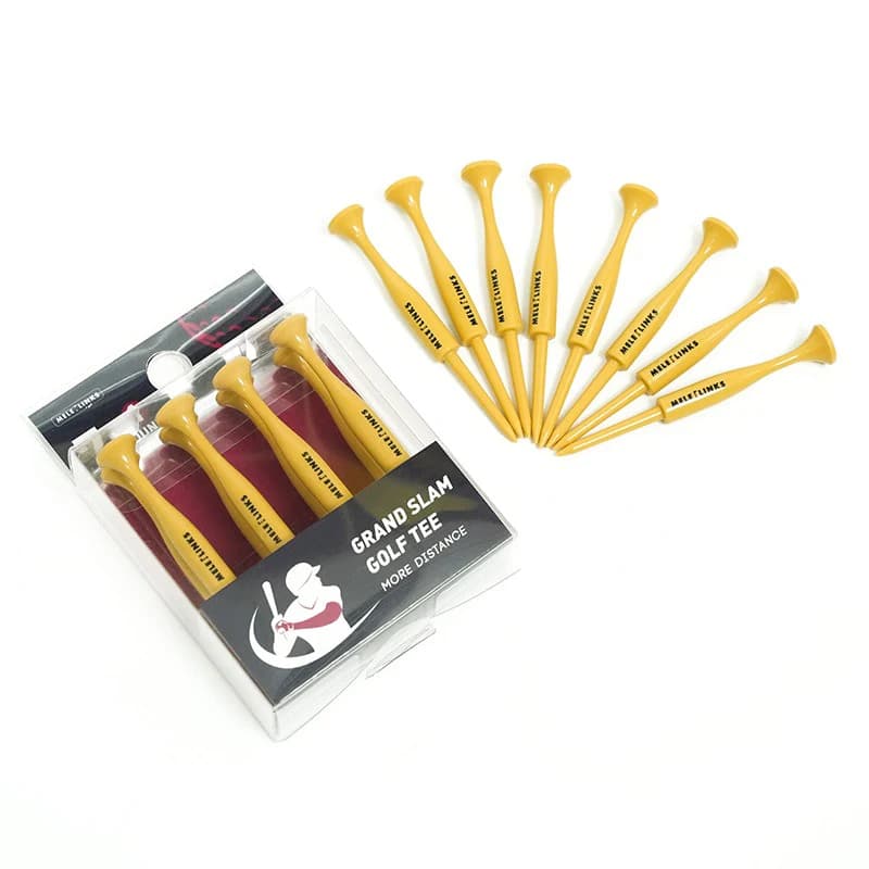 8 pz/scatola Tees da golf in plastica a forma di baseball 83mm Supporto per tee da golf Golf Swing Trainer Accessori per l'allenamento