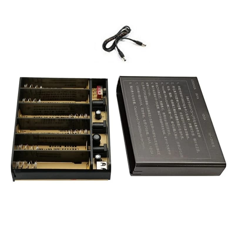 Box di Alimentazione UPS DIY USB 5V per Uscita DC 9V 12V 6x 18650 per Router, Cellulare, Tablet, Modem, Telecamera CCTV - Spedizione Diretta