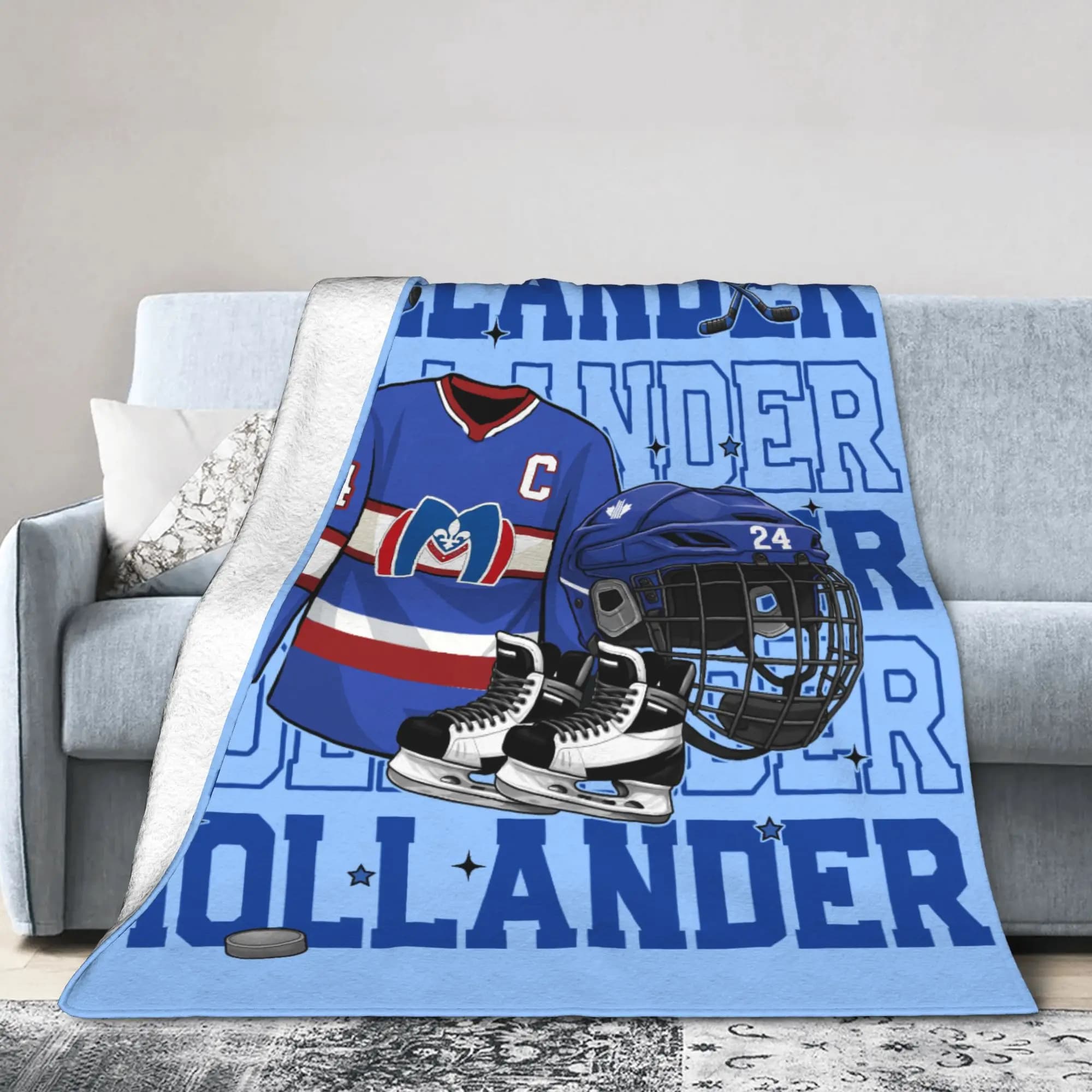 Coperte Riscaldate Rivalry in Flanella, Decorazione Tessile Traspirante Ultra-Morbida, Coperta per Letto e Camera da Letto