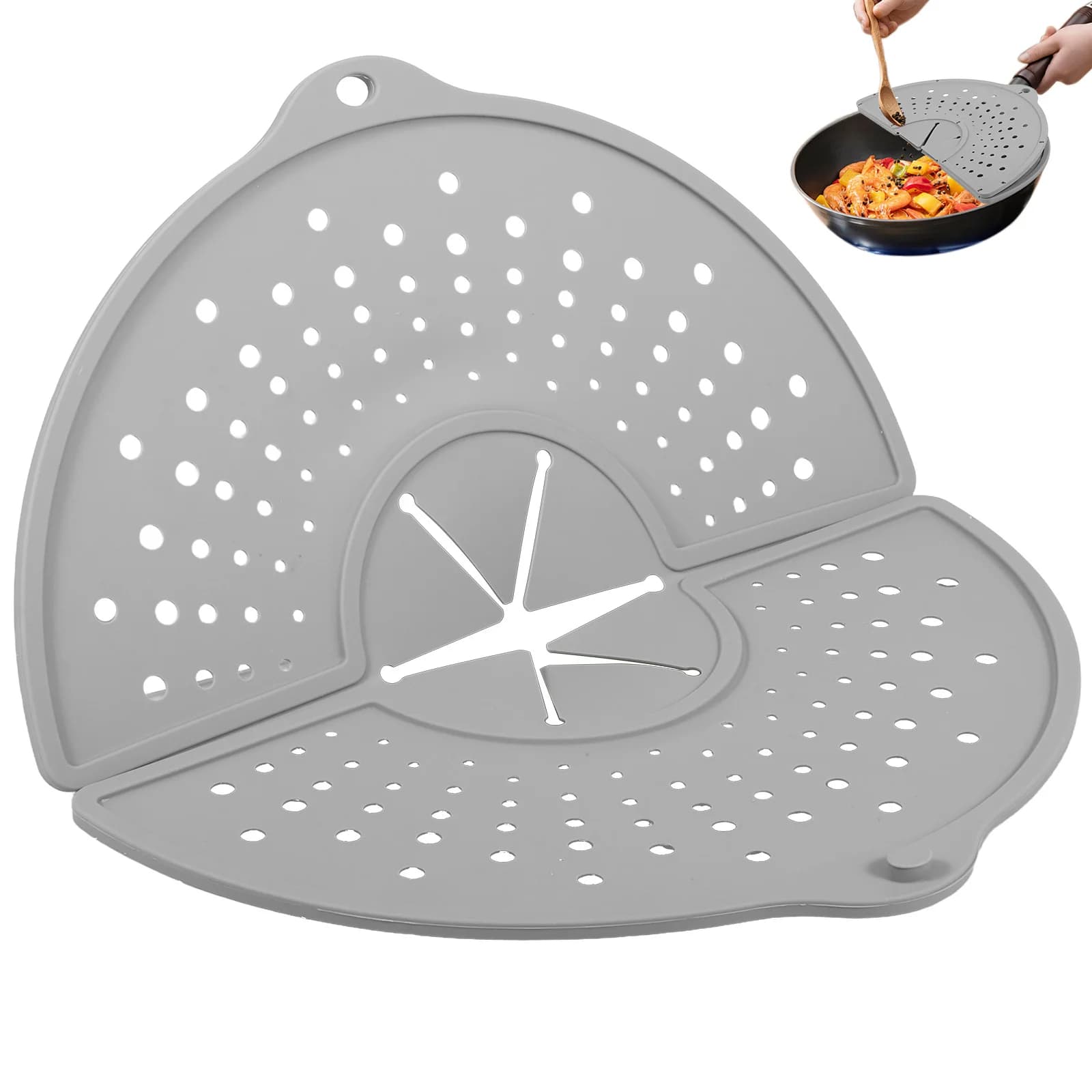 Silicone Sprinkle Screen Foldable Sprinkle Protection for Fat Mutliuse Oil Sprinkle Protection Cover for 10/12 '' pan