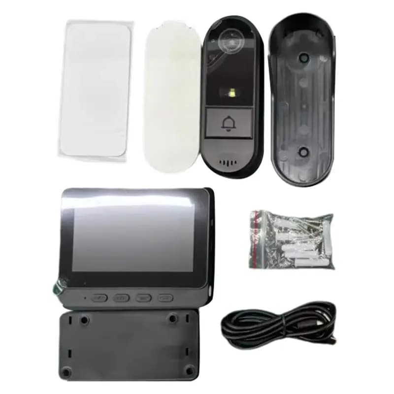 Miglior Campanello Video Wireless Impermeabile con Visione Notturna IR, Schermo IPS HD da 4,3 Pollici, Videocitofono Intelligente per Casa