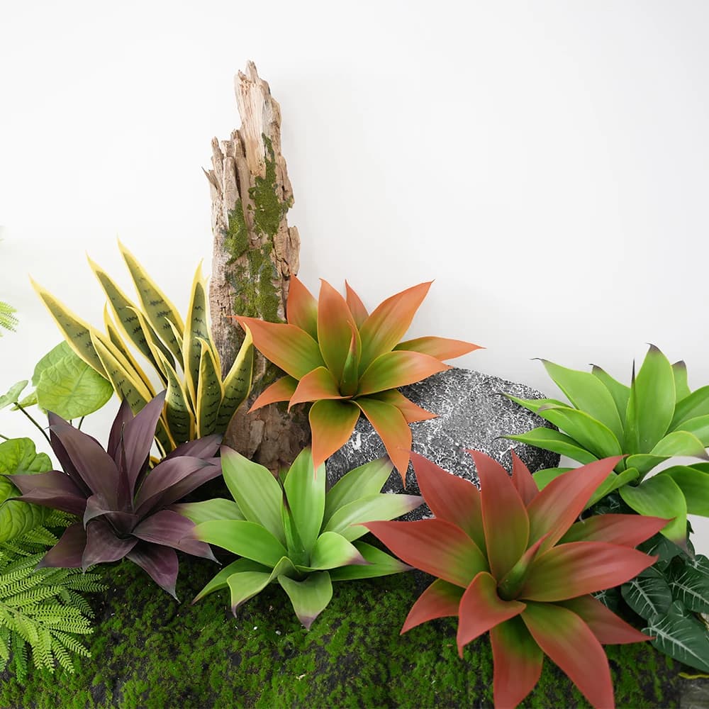 Large Artificial Agave Plants UV Resistant Faux Agave For Autumn Decorations Autumn Decorations Tropical Plants Green Fat Plants