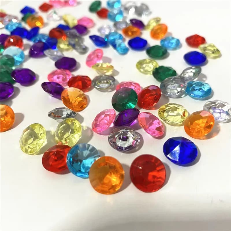 100 pezzi diametro 10 mm acrilico colorato plastica a forma di diamante pezzi di prato per gettoni giochi da tavolo contatore accessori