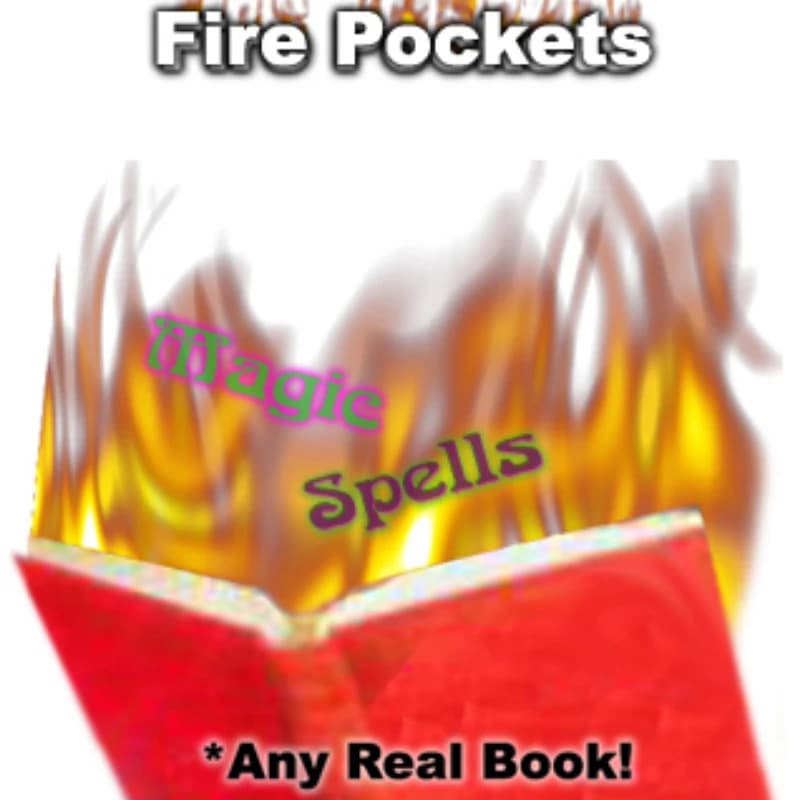 Qualsiasi libro - Fire Book Gimmick - Fire Pockets Trucchi magici da palcoscenico Illusioni Trucco Party Magic Show Mentalismo Close up Mago