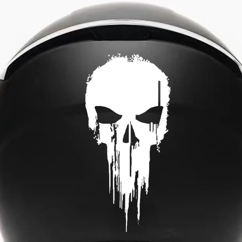 1PC adesivi moto scheletro cool impermeabili per pannello laterale moto serbatoio carburante scooter casco da corsa decalcomanie in vinile con teschio