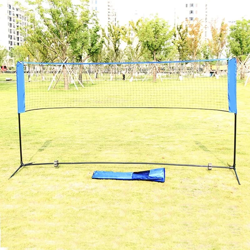 Rete da tennis, calcio-tennis, pickleball, pallavolo per bambini - Set rete da badminton portatile in nylon con pali - Promozione vendite